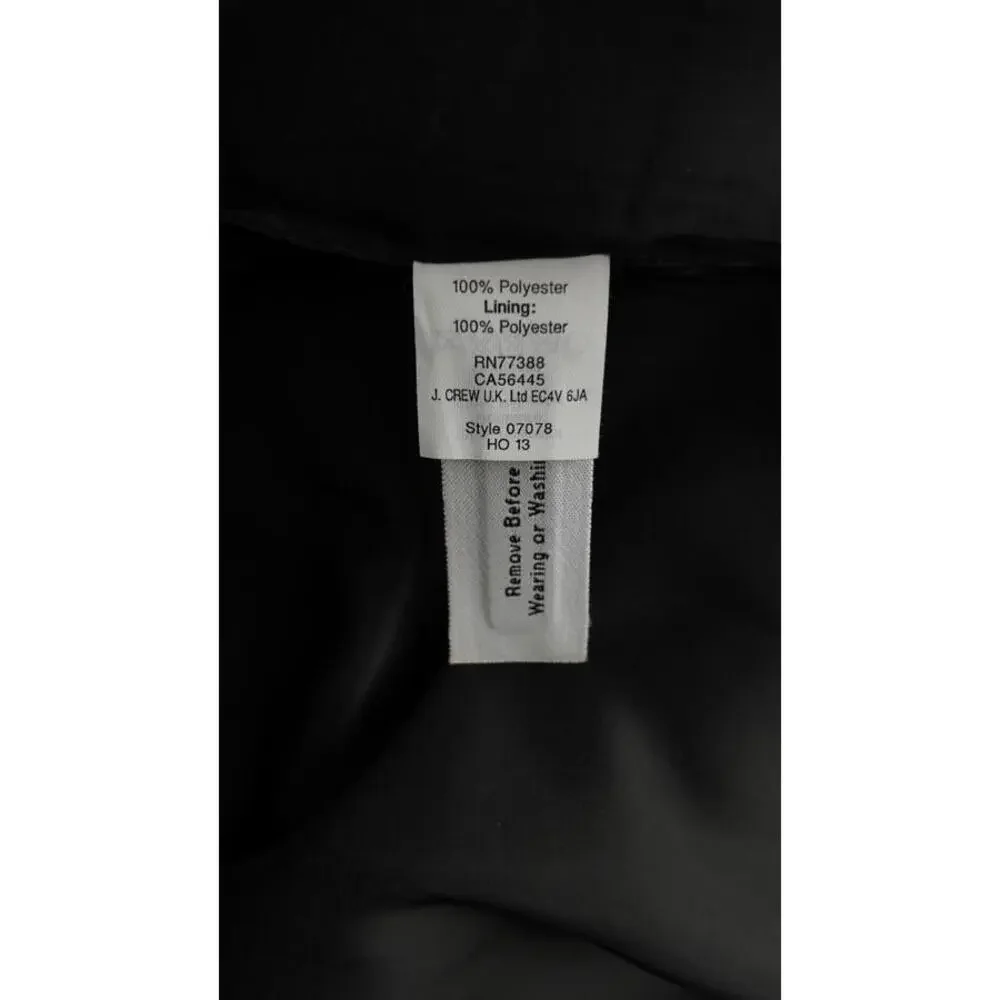 J.Crew Black Sleeveless Sheath Dress Size‎ 8 Classic Minimalist Workwear